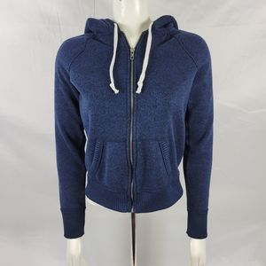 American Eagle AEO hoodie sweatshirt jacket blue crop womens Size Medium